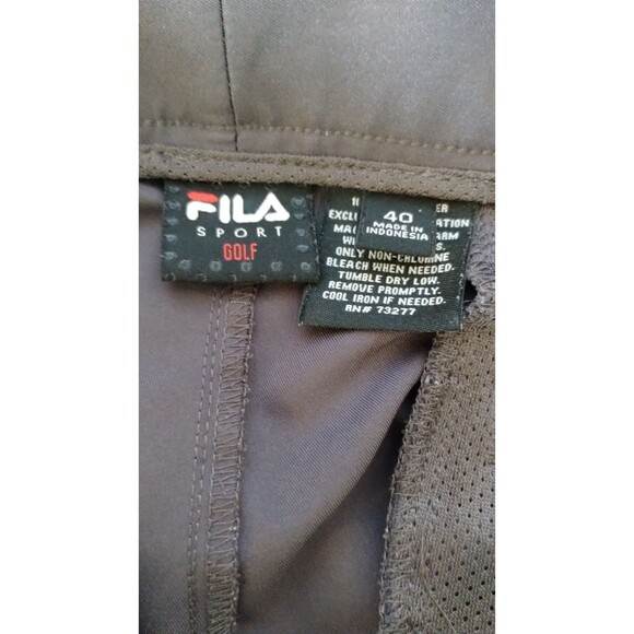 FILA Mens 40 Casual Solid Dk Gray Flat Front 11" Inseam Golf Shorts - Picture 8 of 9
